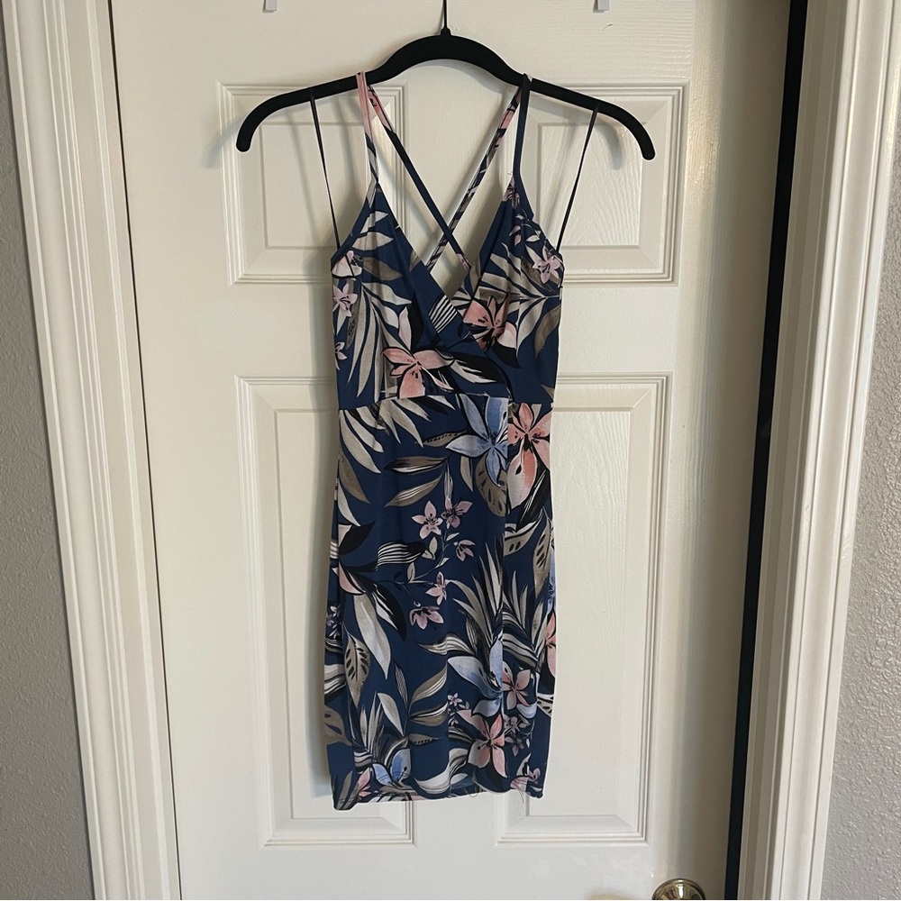 Floral Navy Cocktail Dress